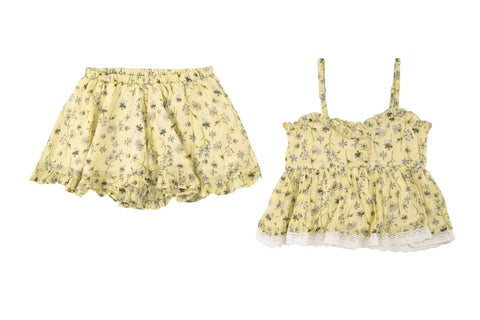 Blossom Cami & Short 2 Piece Set- Yellow