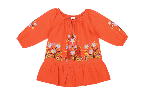 Arts & Crafts Dress- Orange